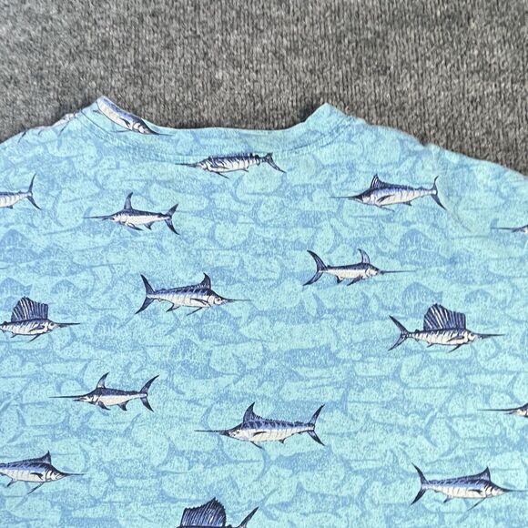Vintage Blue Water Shirt Mens 3XL Blue Marlin Fish Fishing All Over XXXL - Picture 13 of 15